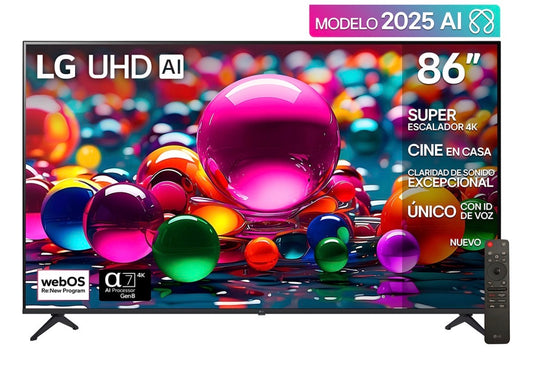 Pantalla LG 86 Pulgadas 4K Uhd Ai Ua8050 4K
Smart Tv + Bocina LG Xboom