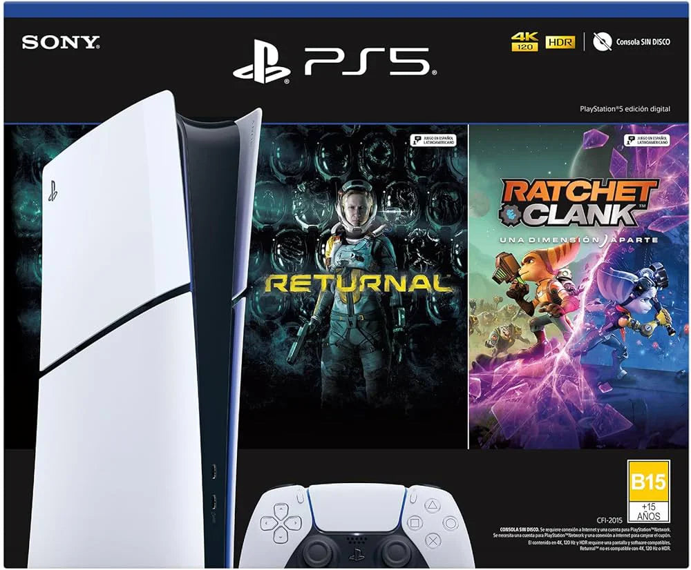 PlayStation®5 (Modelo Slim) - Pack con 2 Juegos - Digital