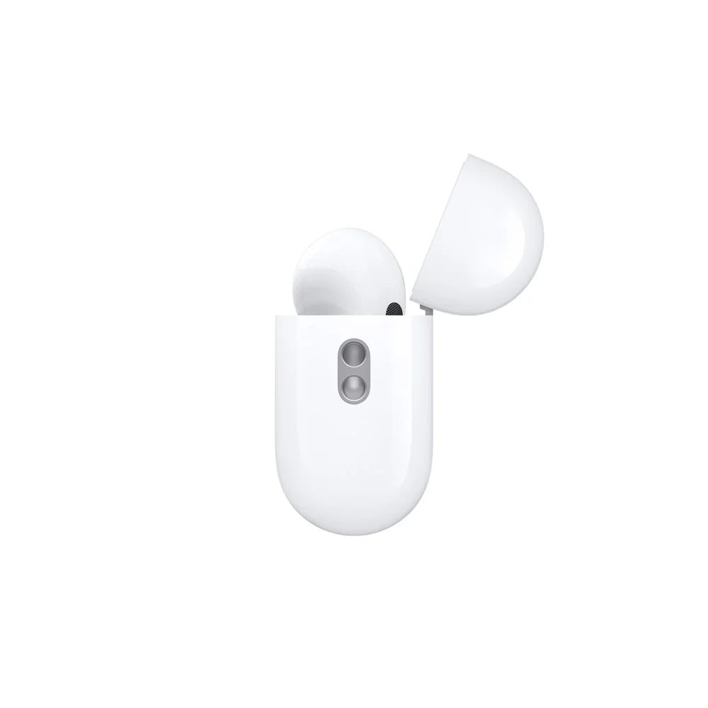 Audífonos inalámbricos AirPods Pro 2 de Apple, audífonos Bluetooth, Cancelación Activa de Ruido, Modo Ambiente, Audio Espacial Personalizado, Sonido de Alta fidelidad, Chip H2, Carga USB-C - Blanco
