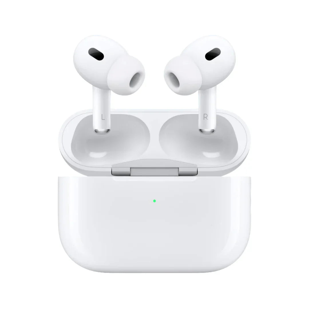 Audífonos inalámbricos AirPods Pro 2 de Apple, audífonos Bluetooth, Cancelación Activa de Ruido, Modo Ambiente, Audio Espacial Personalizado, Sonido de Alta fidelidad, Chip H2, Carga USB-C - Blanco