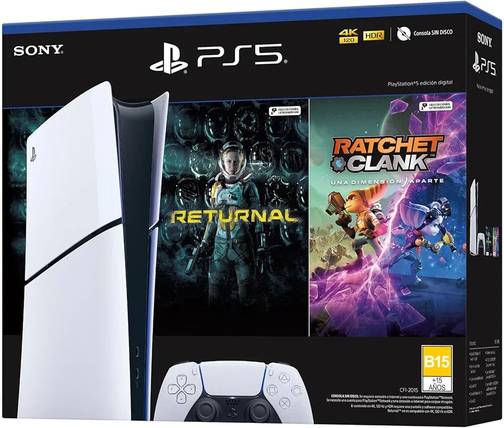 PlayStation®5 (Modelo Slim) - Pack con 2 Juegos - Digital
