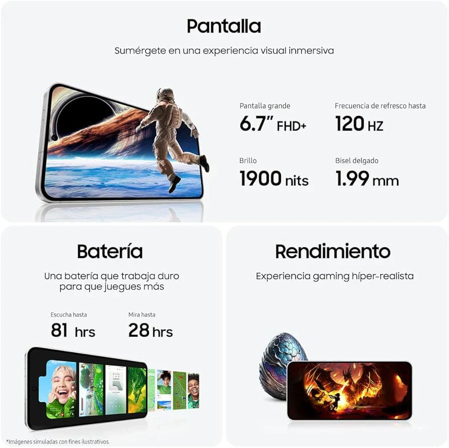 SAMSUNG Galaxy S24 FE 5G Gris 8GB RAM 256GB, AI, Nacional con Garantía