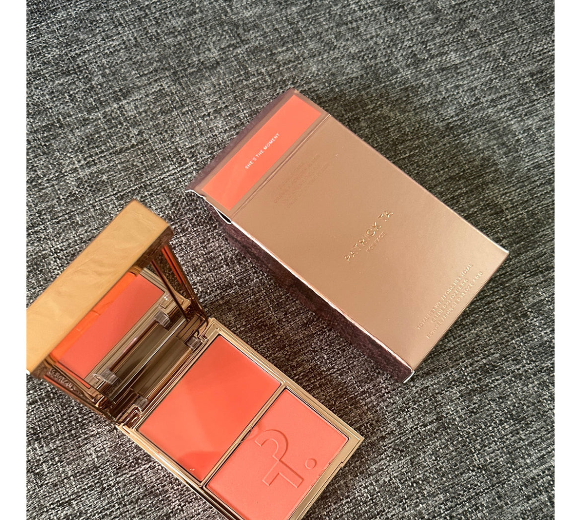 Patrick Ta Double-take Crème & Powder Blush Duo Rubor Tono Del Maquillaje Shes The Moment