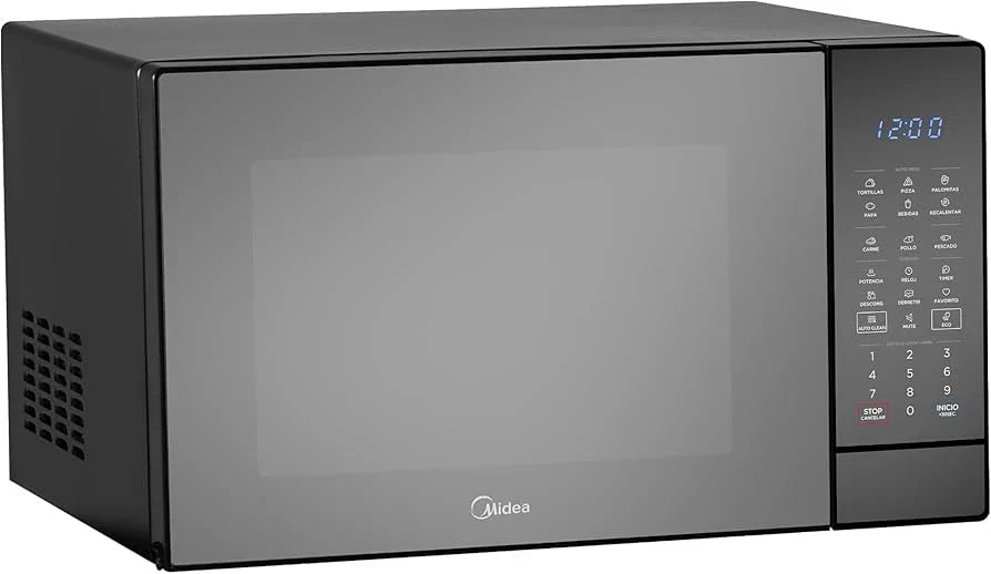 Midea MMDK14S2MB Horno de Microondas 1.4 Pies Cúbicos 40L SmartECO Negro Puerta Espejo