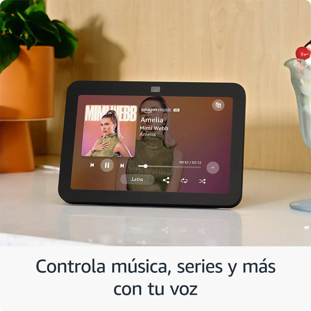 Amazon Echo Show 8 (modelo más reciente), Con audio espacial, hub de Casa Inteligente y Alexa, Negro