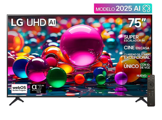 Pantalla LG 75 Pulgadas 4K Uhd Ai Ua8050 +
Mueble + Cable Hdmi